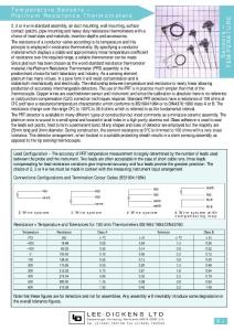 Temperature Sensors – Platinum Resistance Thermometers ...