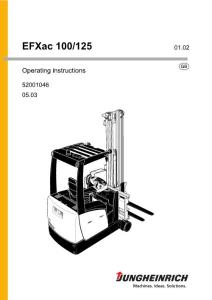 永恒力EFXac 100 125电动叉车操作手册