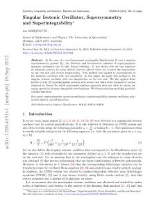 Singular Isotonic Oscillator, Supersymmetry and Superintegrability