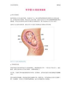 【怀孕指南】怀孕第33周发育指南