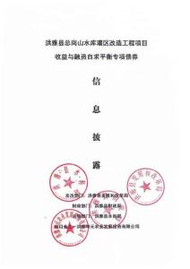 洪雅县总岗山水库灌区改造工程 -项目情况