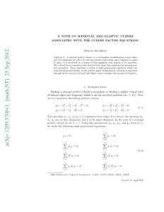 A note on rational and elliptic curves associated with the cuboid factor equations