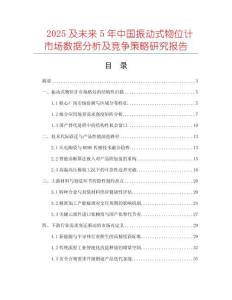 2025及未来5年中国振动式物位计市场数据分析及竞争策略研究报告