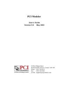 PCI Modeler User´s Guide