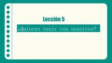 外教社2026快乐西班牙语2（A2）PPT课件Unidad 2 Lección 5