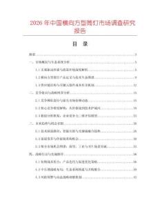 2026年中国横向方型筒灯市场调查研究报告