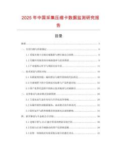 2025年中国采集压缩卡数据监测研究报告