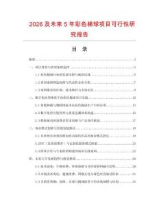 2026及未来5年彩色棉球项目可行性研究报告