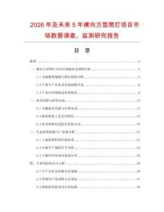2026年及未来5年横向方型筒灯项目市场数据调查、监测研究报告
