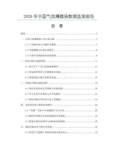 2026年中国气泡薄膜袋数据监测报告