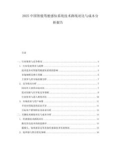 2025中国智能驾驶感知系统技术路线对比与成本分析报告