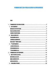 中国脑机接口技术商业化进程与应用场景报告