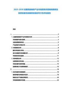 2025-2030法国高級咖啡产业市场现有供需格局勘探及投资实施性发展项目规划可行性评估报告