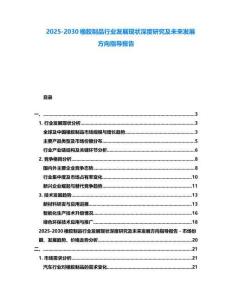 2025-2030橡胶制品行业发展现状深度研究及未来发展方向指导报告