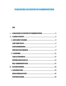石油钻采设备行业市场供需分析与发展趋势研究报告