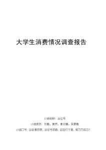 大学生消费情况调查报告