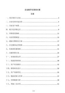 企业数字化营销方案