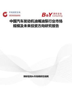 中国汽车发动机油嘴油泵行业市场规模及未来投资方向研究报告