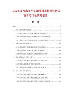 2026及未来5年矿用隔爆水银限位开关项目可行性研究报告