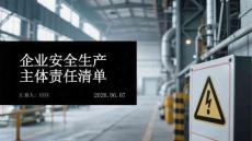 企业安全生产主体责任清单