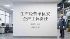 生产经营单位安全生产主体责任