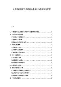 中国有机巧克力经销商体系优化与渠道冲突管理