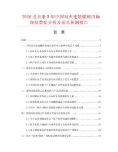 2026及未来5年中国对夹连接蝶阀市场现状数据分析及前景预测报告