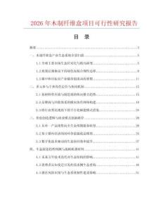 2026年木制纤维盒项目可行性研究报告