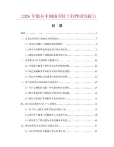 2026年墙身中间漆项目可行性研究报告