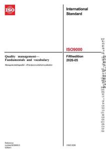 质量管理.基础和词汇 Quality management -Fundamentals and vocabulary ISO 9000-2026