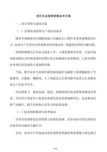 现代农业智慧种植技术方案