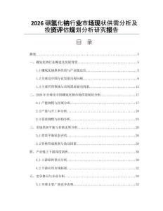 2026硼氢化钠行业市场现状供需分析及投资评估规划分析研究报告