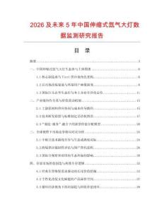 2026及未来5年中国伸缩式氙气大灯数据监测研究报告
