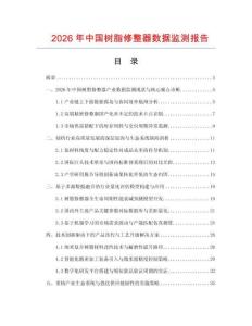 2026年中国树脂修整器数据监测报告