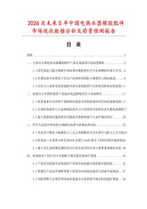 2026及未来5年中国电热水器橡胶配件市场现状数据分析及前景预测报告.docx