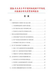 2026及未来5年中国网络视频卡市场现状数据分析及前景预测报告.docx