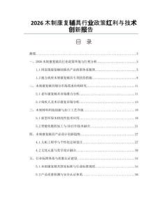 2026木制康复辅具行业政策红利与技术创新报告