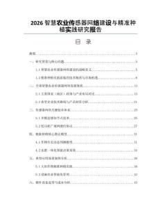 2026智慧农业传感器网络建设与精准种植实践研究报告