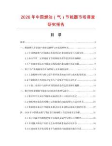 2026年中国燃油（气）节能器市场调查研究报告