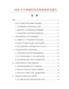 2026年中国编织带市场调查研究报告