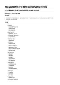 2025年某传统企业数字化转型战略规划报告