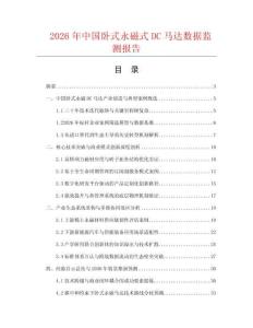2026年中国卧式永磁式DC马达数据监测报告.docx