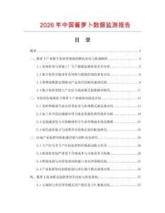 2026年中国酱萝卜数据监测报告.docx
