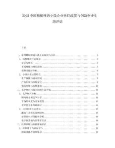 2025中国精酿啤酒小微企业扶持政策与创新创业生态评估.docx