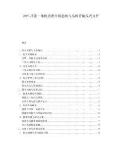 2025净饮一体机消费升级趋势与品牌营销模式分析.docx