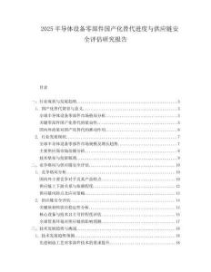 2025半导体设备零部件国产化替代进度与供应链安全评估研究报告.docx