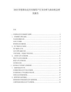 2025印度移动支付市场用户行为分析与商业机会研究报告.docx
