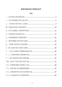 美丽幸福河湖工程投标文件