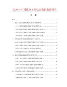 2026年中国液位工控仪表数据监测报告.docx