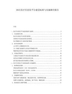 2025医疗信息化平台建设标准与实施路径报告.docx